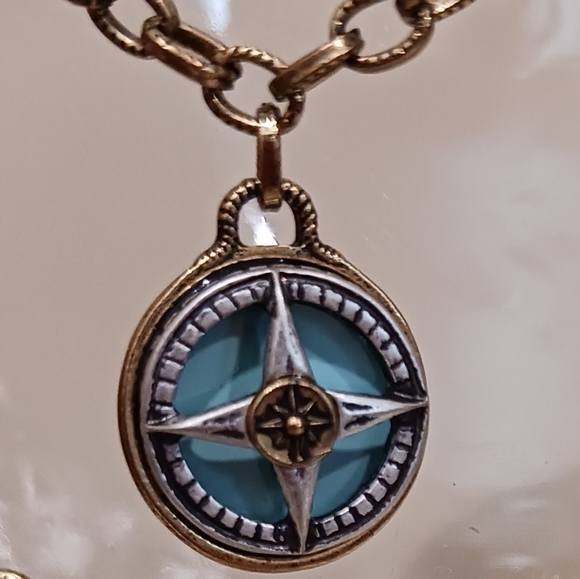 Patricia Nash Compass Triple Drop Necklace - Picture 5 of 9